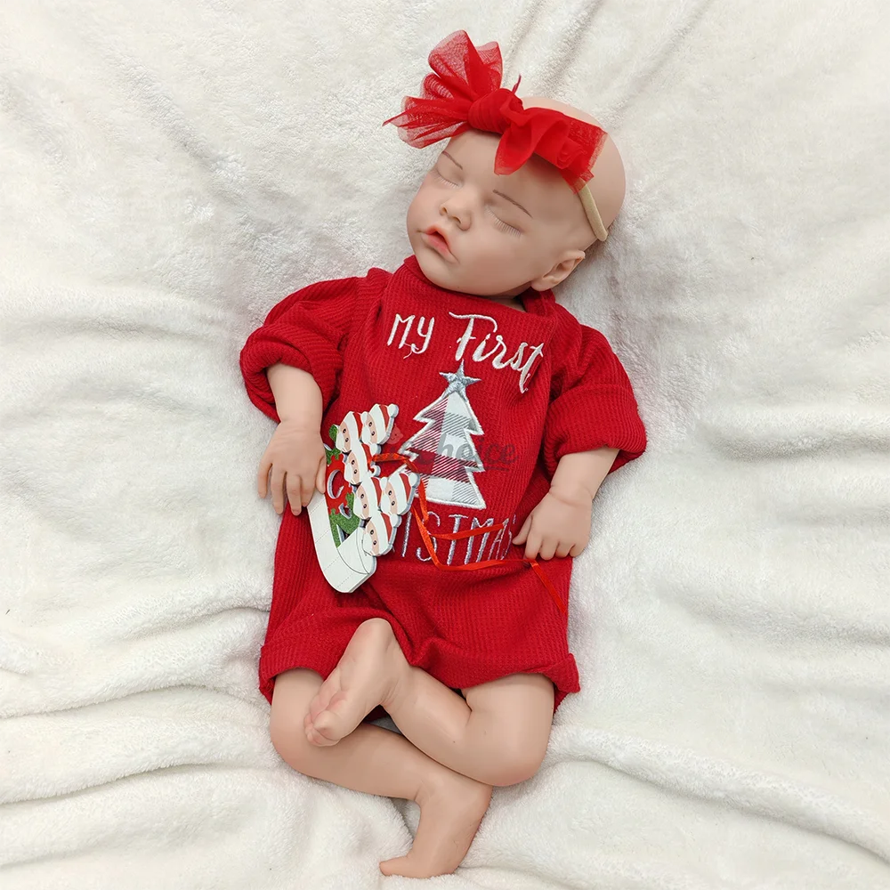 DIY Painted Silicone Reborn Baby Dolls 17" Open Mouth Newborn Dolls Washable Silicone Dolls As Artist Collection