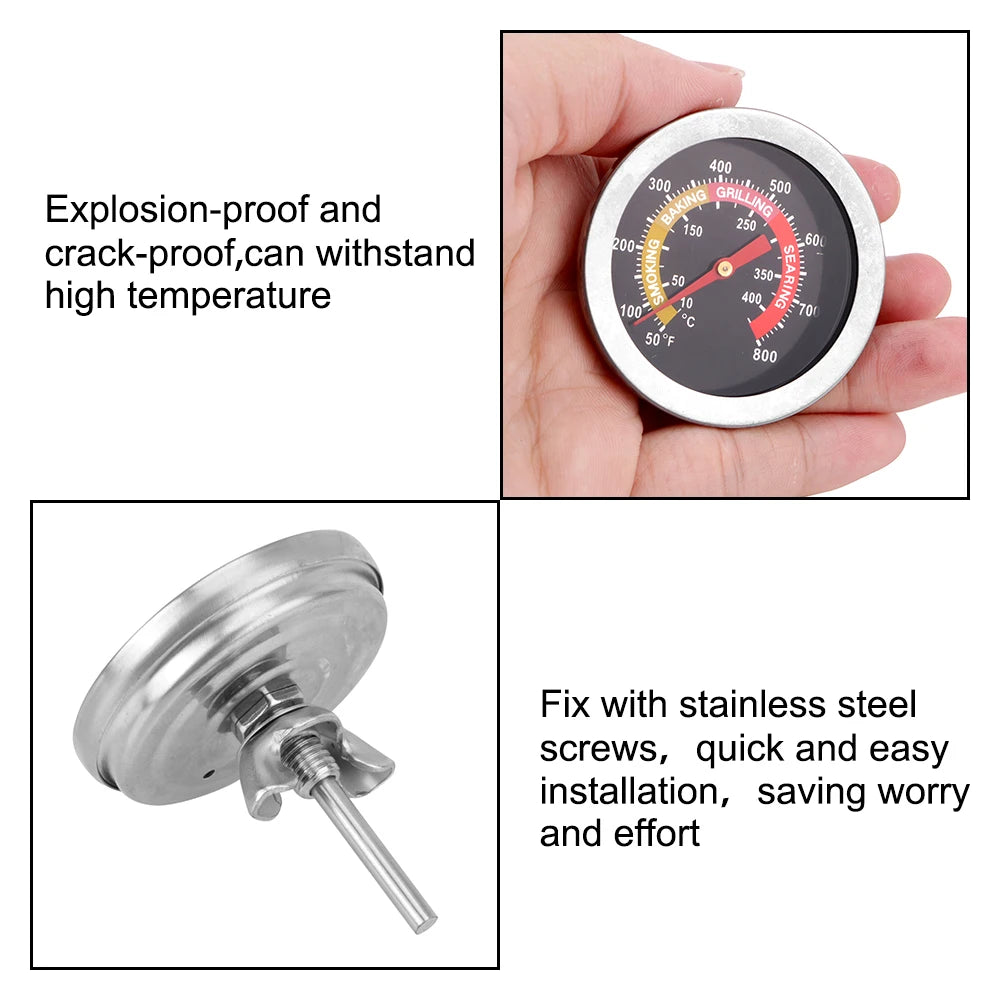 Instant Read Oven Thermometer for Kitchen Home Baking Household  Cooking Temp Gauge 0-400℃ BBQ Smoker Grill Thermometer
