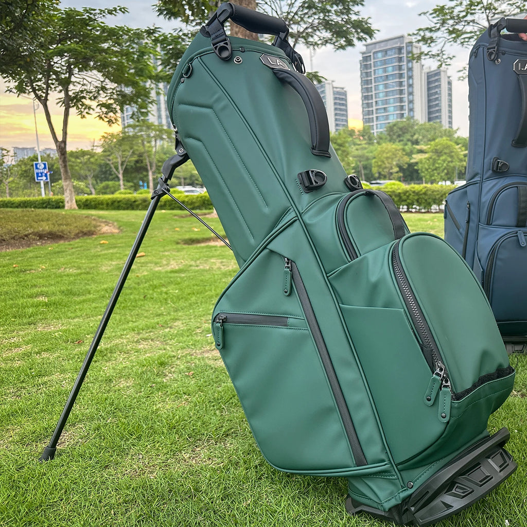 ASL GOLF 6-Way PU Leather Lightweight Waterproof Green Black Gray Blue Golf Stand Bag-American Customers Get Your Bags in 7 Days