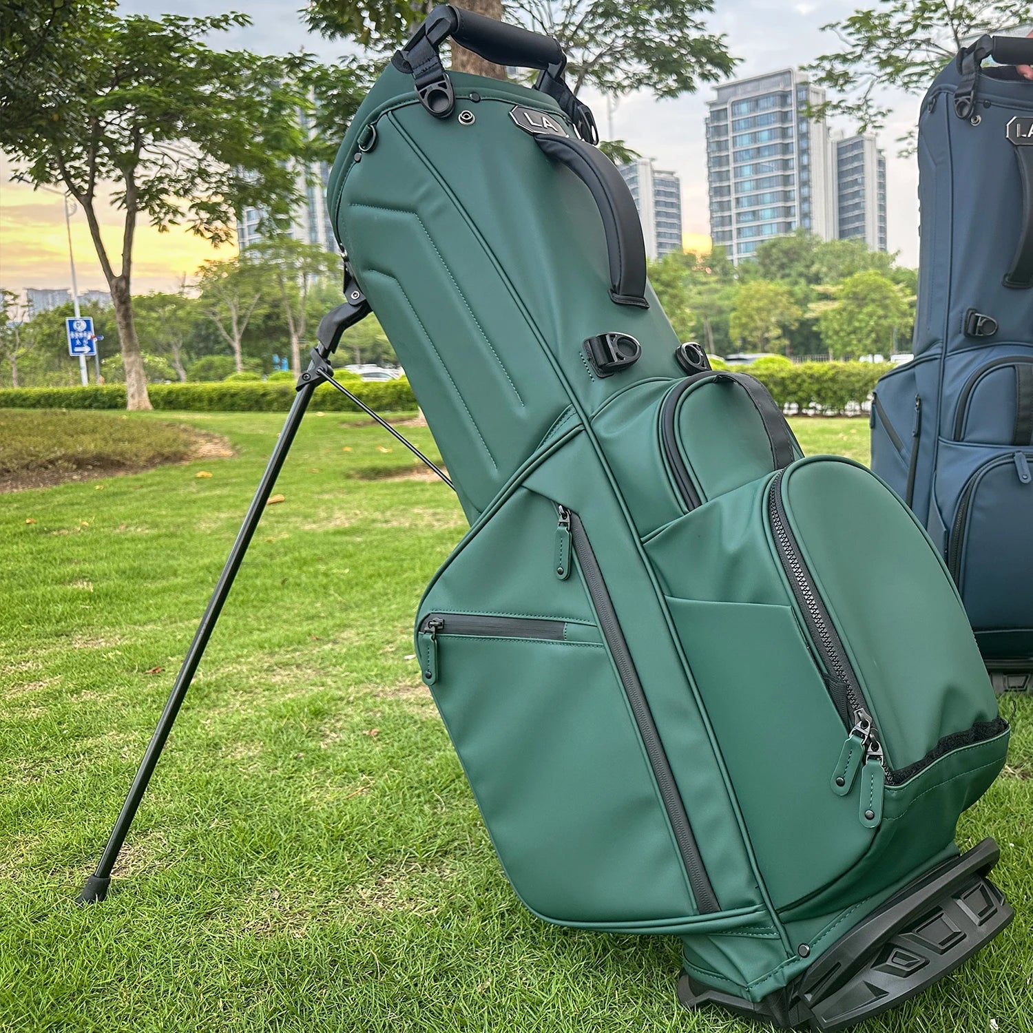 ASL GOLF 6-Way PU Leather Lightweight Waterproof Green Black Gray Blue Golf Stand Bag-American Customers Get Your Bags in 7 Days