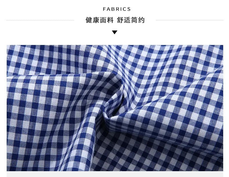 100% Cotton 5XL 6XL 7XL 8XL 12XL Men's Plus Size Shirts Fashion Casual Classic Style Comfortable Plaid Short Sleeve Shirt Male