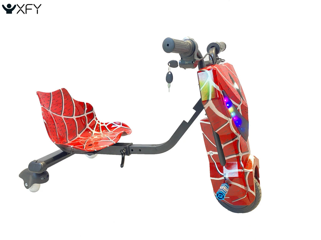 XFY Factory Price Kids 3 Wheel Electric Drift Trike Scooter 350w 6.5 / 8.5 INCH Electric Drift Trike 3 Speed Adjustment