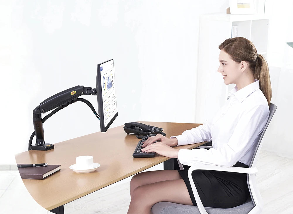 F80 Gas Spring 17-30 inch Desktop LED LCD Monitor Mount Holder Arm Ergonomic Gas Strut Flexi Mount Load 2~9kgs