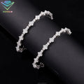 Yu Ying New Style Cross Tennis Bracelet Fine Jewelry 6mm Wide Hip Hop Bracelet S925 Silver Moissanite Tennis Bracelet