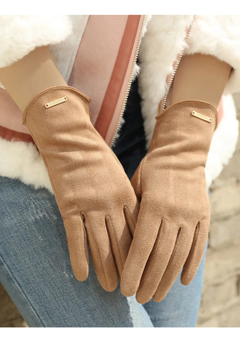 New Grace Fashion Lady Gloves Women Winter Vintage Touch Screen Driving Keep Warm Windproof Glove Mittens Dropshiping G072