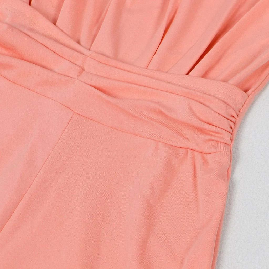 Latest Design Casual Jumpsuit Women Elegant Elastic Slim Fit Hollow Out Long Sleeve Ladies Wide Leg Jumpsuit for Women