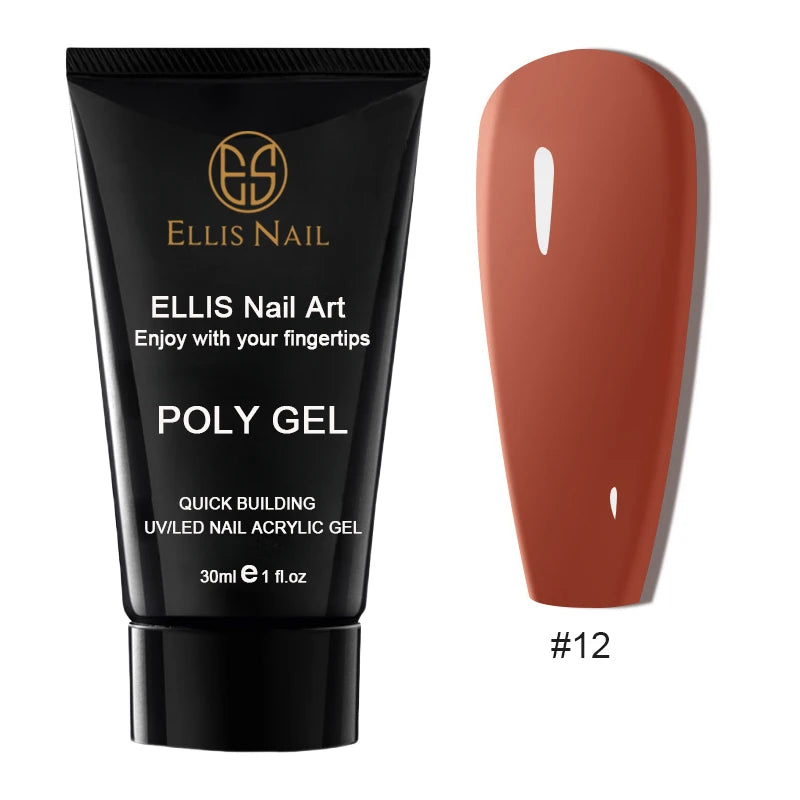 Poly Gel Nail Extension Set 15 Colors 30ml Volume Nude Pink Nail Hard Gel Builder