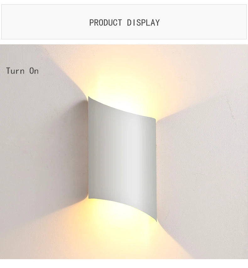 14W LED Wall Lights For Living Room Modern Lighting Black Gold Wall Mount Sconce Bedroom Light Indoor Wall Fixtures Up Down Lamp