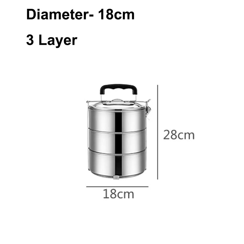 Multi-layer Stainless Steel Lunch Box Large Capacity Adult Camping Bento Box Kids Worker Portable Meal Food Containers BPA free