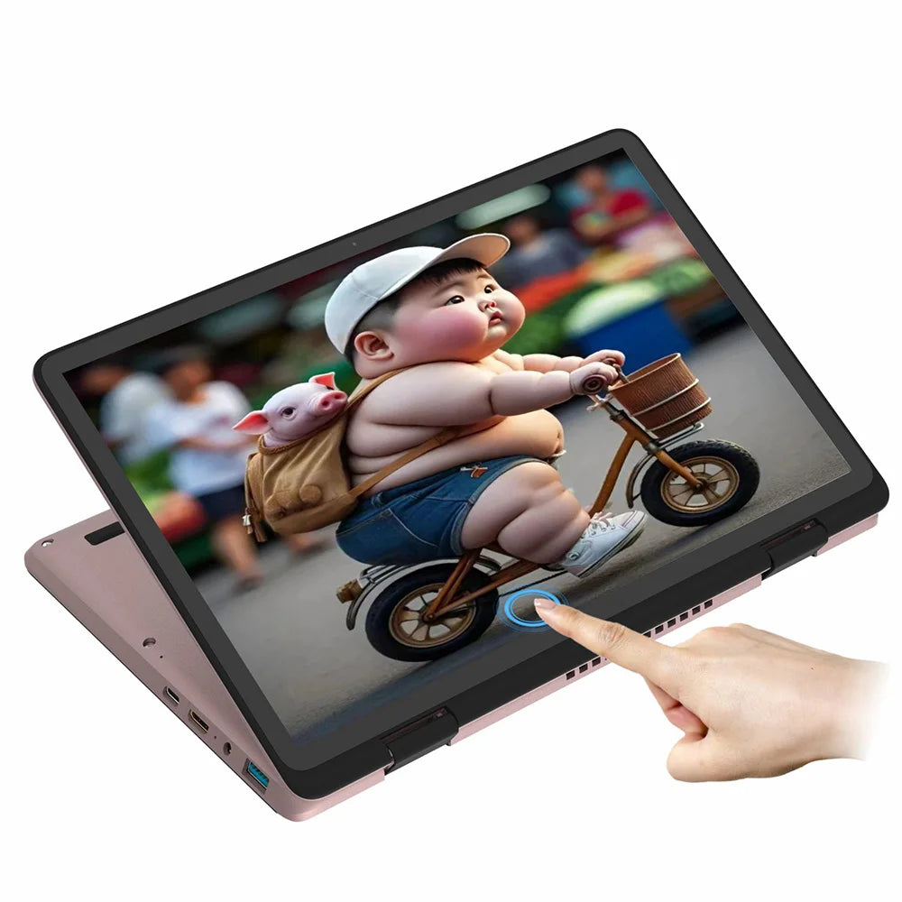 Factory Wholesale 11 Inch N100 Quad Core Touch Screen Notebook Rotating 360 Yoga Ultrabook for Home Education Business Laptops