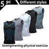 USA Warehouse 5 Pack Men's Athletic Compression Shirts Sleeveless Tight Workout Tank Tops Sports Base Layer Running Basketball