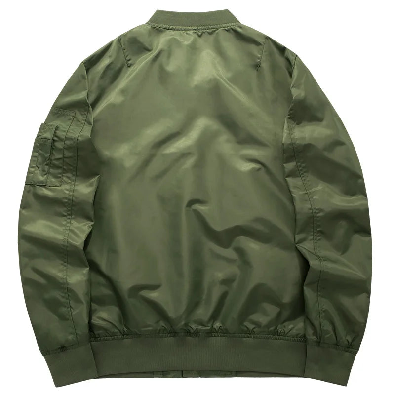 Spring Autumn Bomber Jacket Men's Fashion Thick Warm Military Motorcycle Jackets Men Flight Ma-1 Pilot Air Force Brand Coat