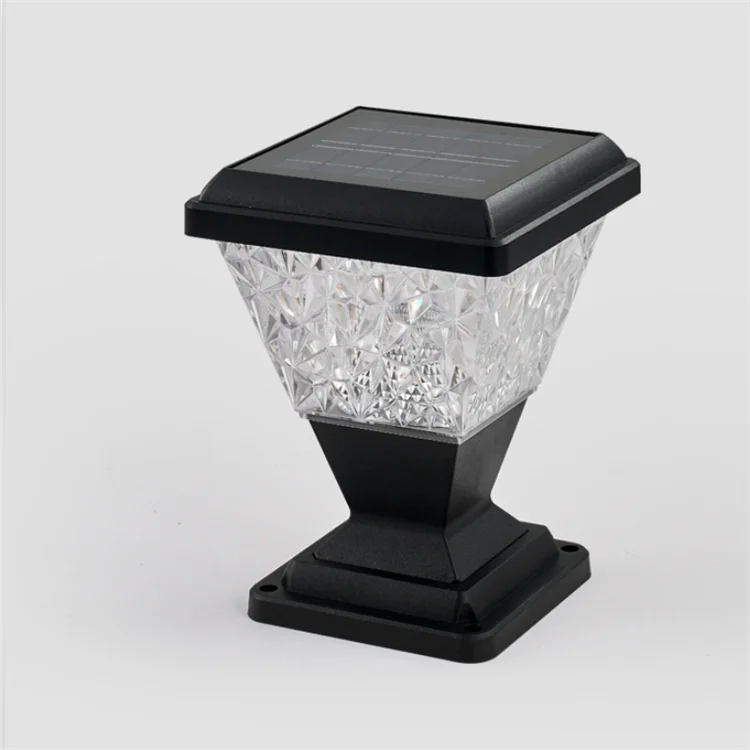 Outdoor Solar Pillar Light Gate Aluminium IP65 Waterproof Garden Solar Fence Light