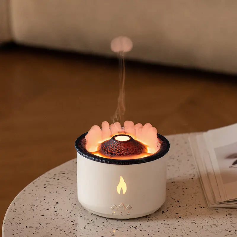 Colorful Flame Electric Aroma Diffuser Oil Fragrance Cold Air Scent Humidifier Portable Household Application Perfect Gift Box