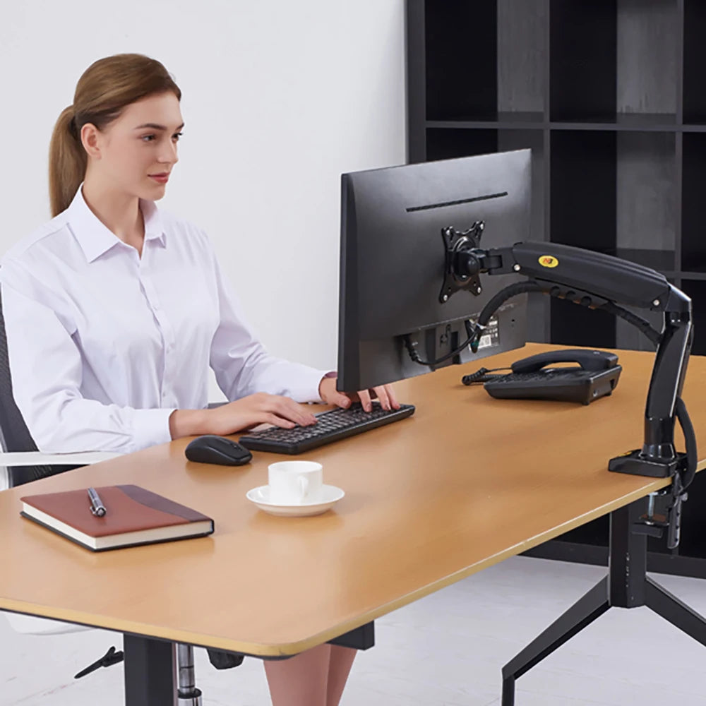 F80 Gas Spring 17-30 inch Desktop LED LCD Monitor Mount Holder Arm Ergonomic Gas Strut Flexi Mount Load 2~9kgs
