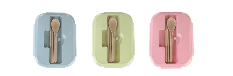 Glass Lunch Box Portable High Temperature Resistant Leak-proof Bento Box Microwave Heat Food Container Food Storage