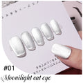 JTING Newest 4colors Universal Silver Moonlight Cat Eye Nail Gel Polish Set Magnetic Crystal Diamond Cat Eye Gel Polish