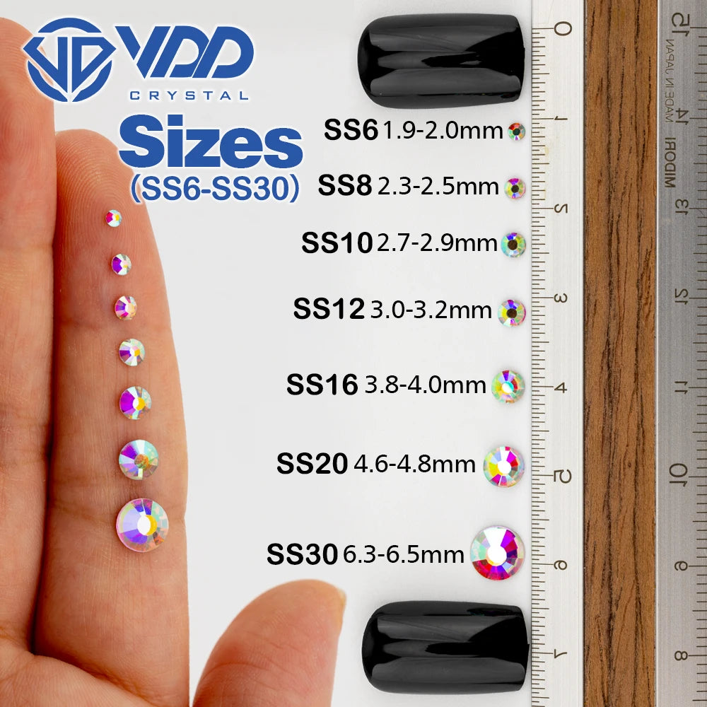 VDD 420 Galaxy-Lavender SS4-SS50 Glass Rhinestones Crystal High Quality Flatback Stones for Nail Art Accessories DIY Crafts