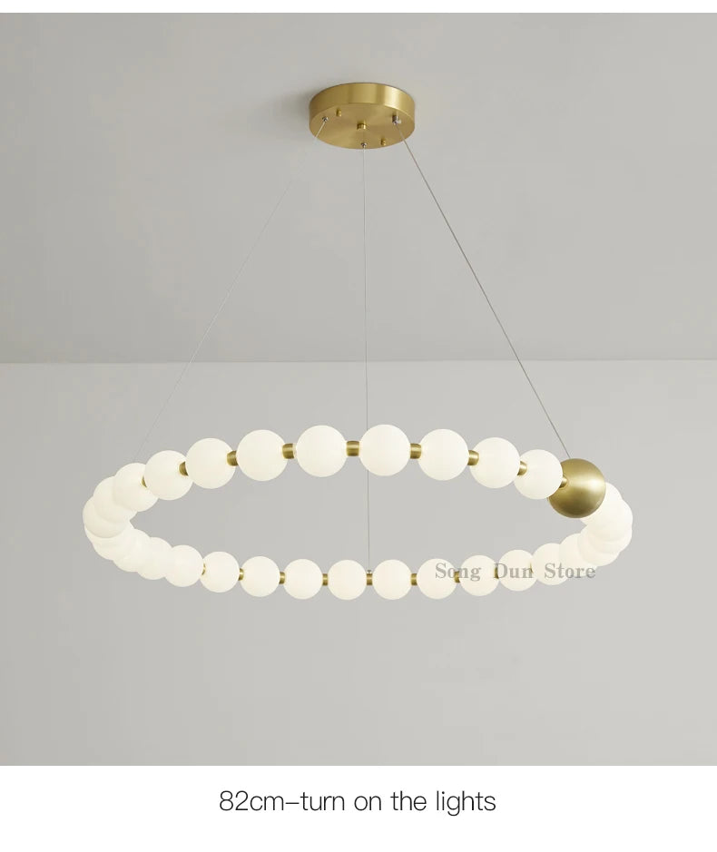 All Copper Post-Modern Household Living Room Chandelier Modern Minimalist Light Luxury Creative Personality Net Red Children’s