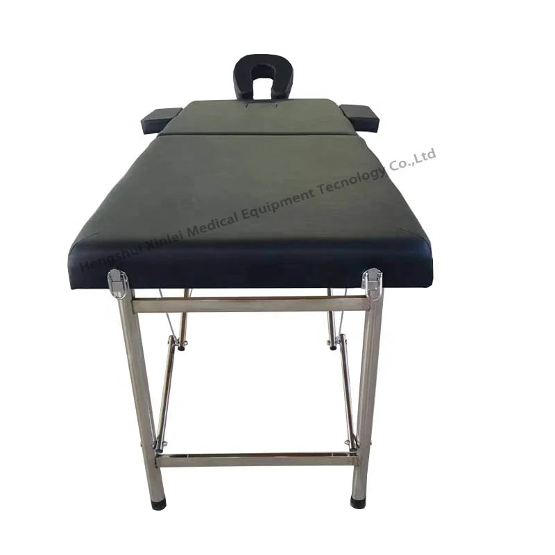 High Quality  Newest Model Stainless Steel Beauty Massage Bed with Headrest and Armrests Beauty Bed Table