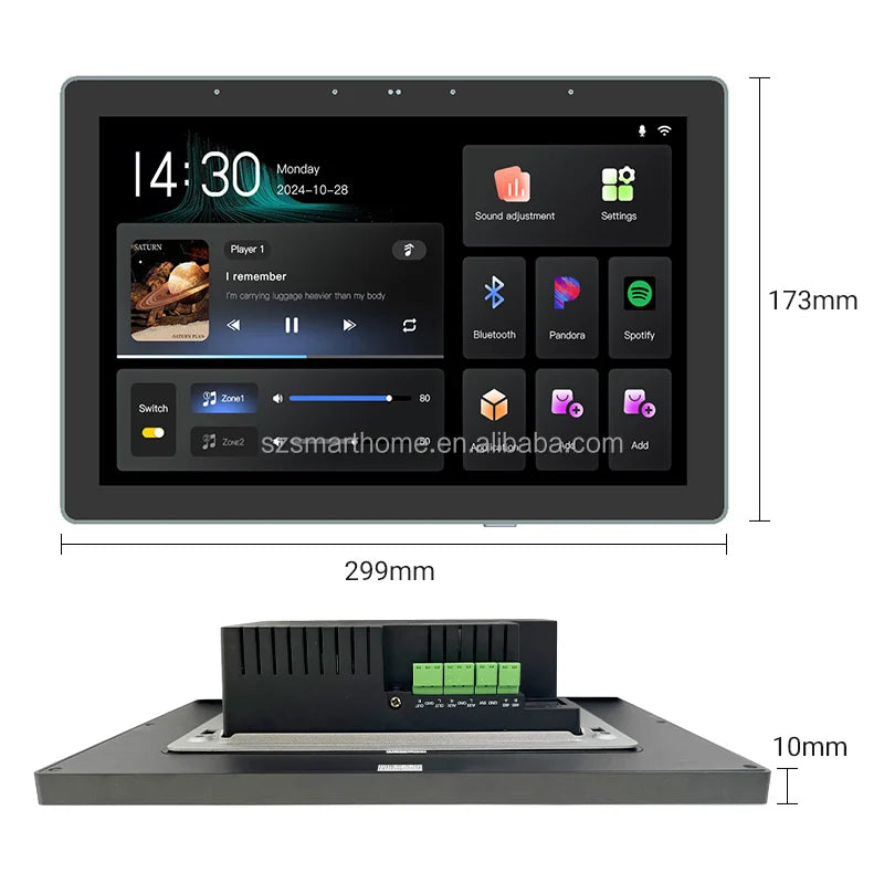 8-Inch Smart Home Background Music Host Amplifier 8-Channel for Bluetooth 2 Zone Home Automation Theatre System Home Amplifier