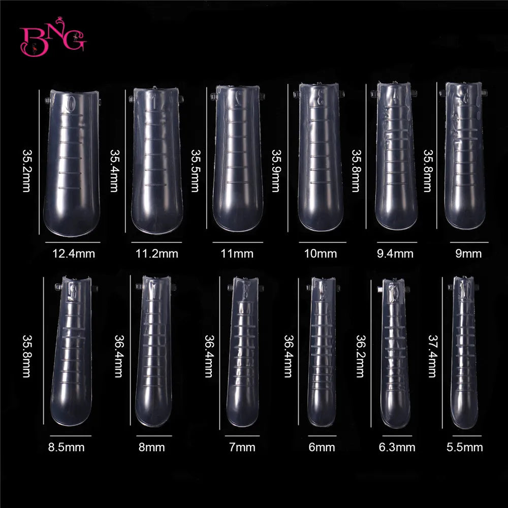 BNG Top Forms for Nails Dual Forms Nails Forms for Extension Full Cover Quick Building Gel Mold Tips Poly Nail Gel Mold
