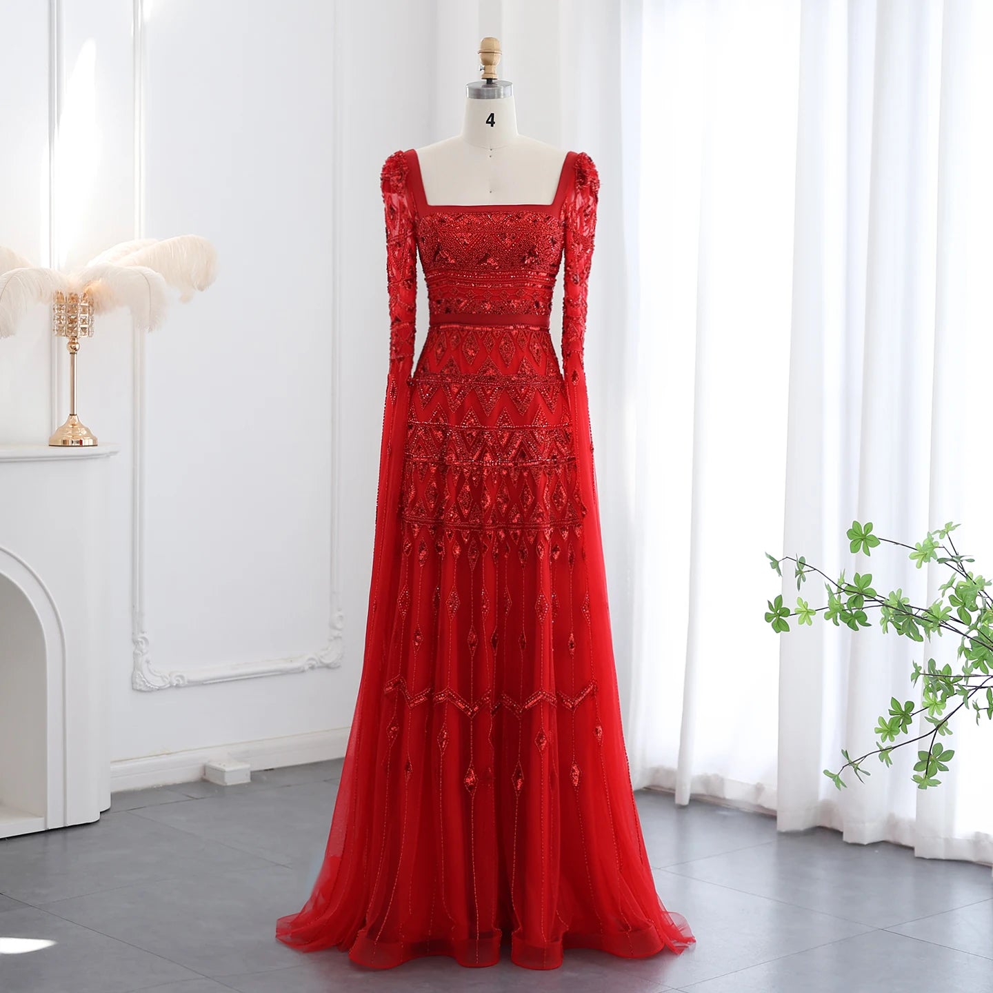 Sharon Said SS461 Luxury Wine Red Arabic Burgundy Evening Dress With Cape Sleeves Elegant Dubai Women Wedding Party Gowns