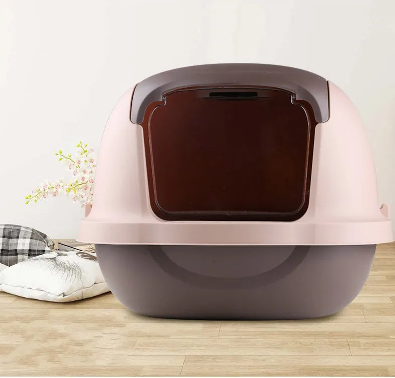Wholesale Cat Litter Box Double Flip Pet Cat Toilet Box Automatic Cat Toilet