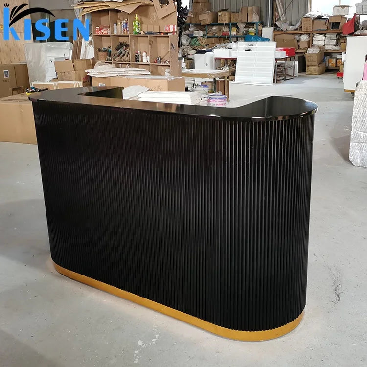 Kisen Beauty Salon Shop Hotel Office Pretty Small Place Cash Counter Boutique Front Desk Reception Table with LED Light