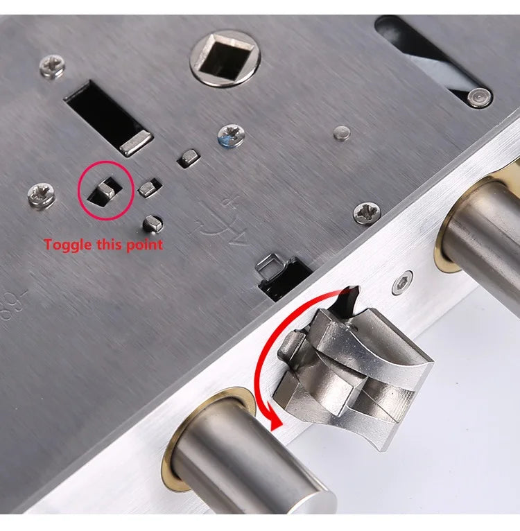 Universal Half Stainless Steel Anti-Theft Mortise Door Lock Body Thickened Security Door Lock Part Hardware Fittings