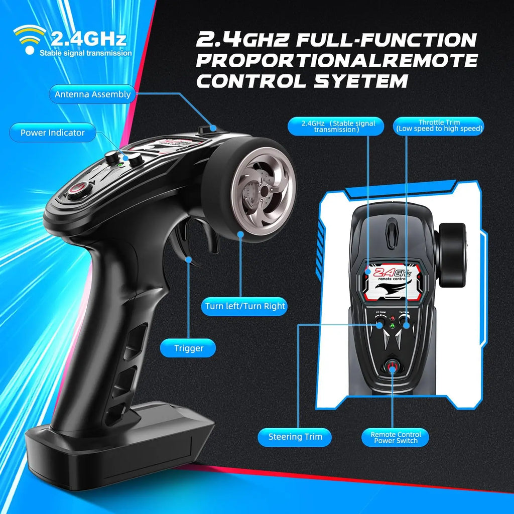 Sanherb 1 18 Scale All Terrain RC Cars 40 KPH High Speed 4WD Electric Vehicle 4-Channel Ready-to-Go Ages 0-3 Waterproof Indoor