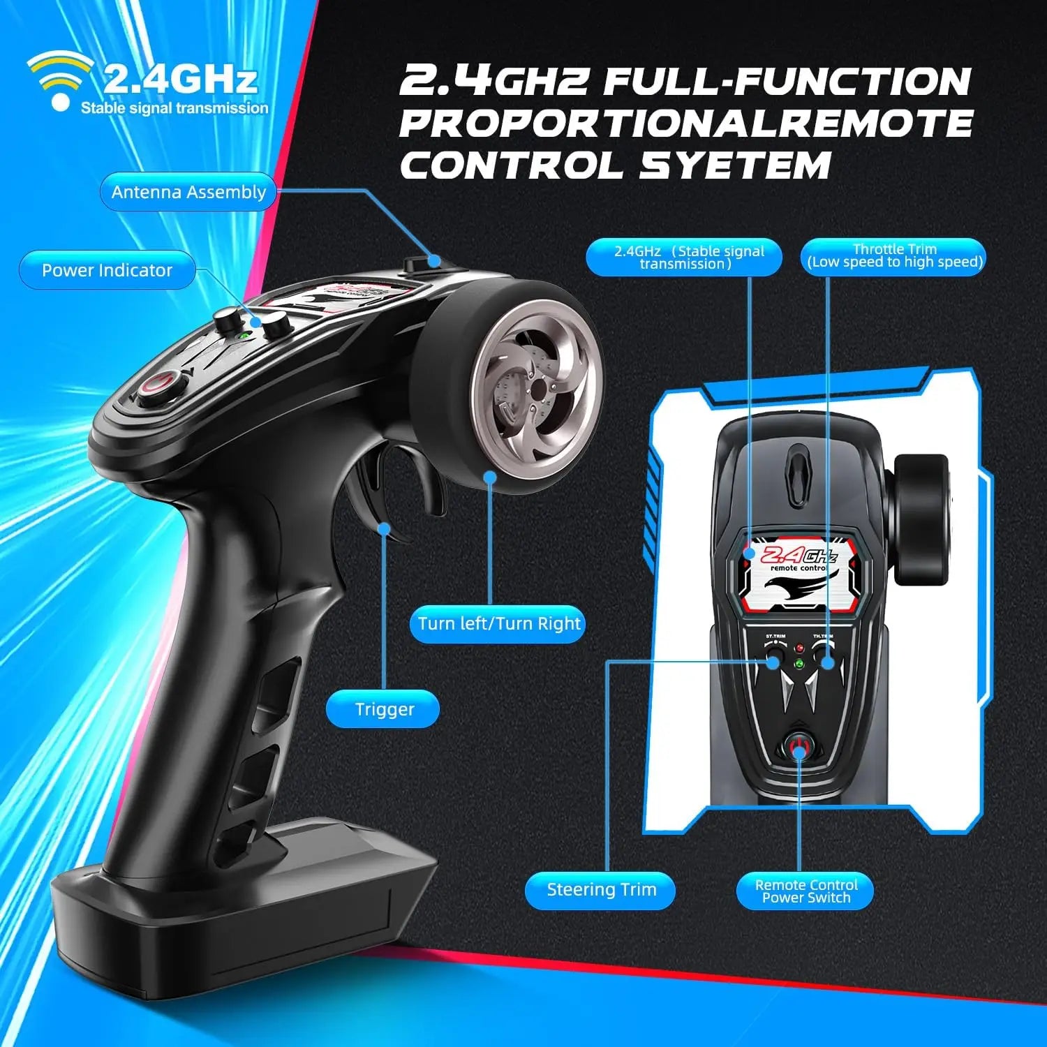 Sanherb 1 18 Scale All Terrain RC Cars 40 KPH High Speed 4WD Electric Vehicle 4-Channel Ready-to-Go Ages 0-3 Waterproof Indoor