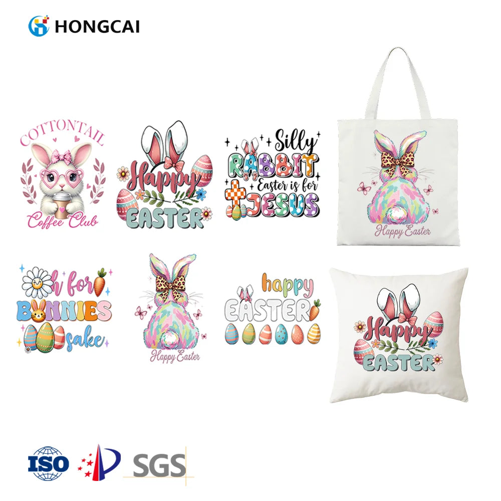 Easter DTF Heat Transfer Clothing Canvas Bag Design Thermal Transfer Printing Iron-On Patch Professional Heat Transfer