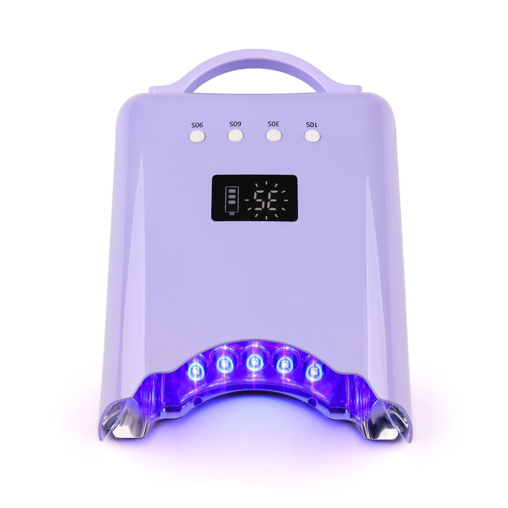2025 Professional Hot Selling Pro Cure Rechargeable Cordless 78w Gel UV Led Nail Lamp With Removable Base Design