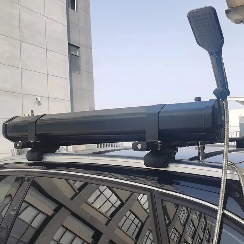 30L Car Roof Water tank Outside Camping Shower PVC Economical Car Solar Shower Road Shower