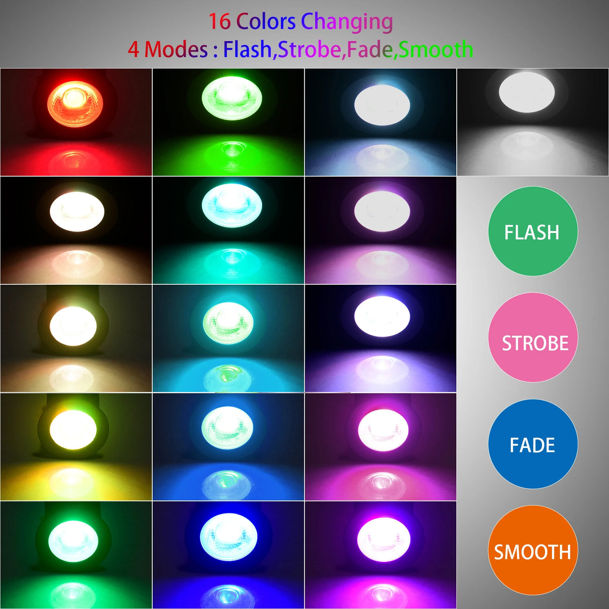 QACA LED Inground Lamps,5/10/15/30W Outdoor Landscape Lighting,Waterproof Aluminum Garden Yard Spotlight  AC/DC12V RGB/WW/CW