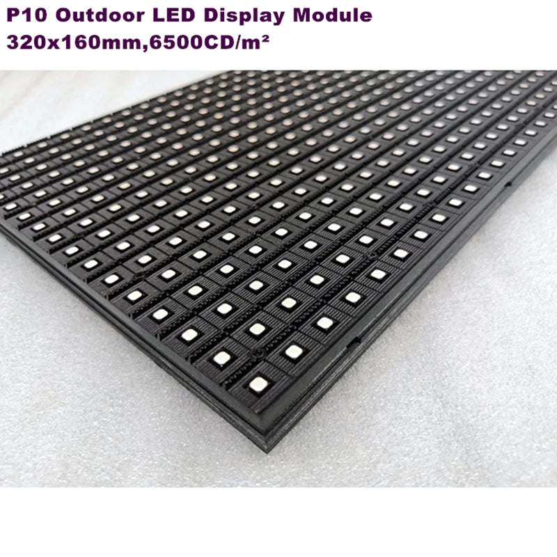 LED Display Screen Outdoor Module P10 Full Color RGB 3IN1 SMD3535 1/4S Scan 320x160mm 32x16Pixel Fixed Matrix Sign
