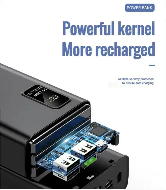 25W Super Fast Charging 30000 MAh Power Bank with 100% Sufficient Capacity for Mobile Power Supply for Various Mobile Phones
