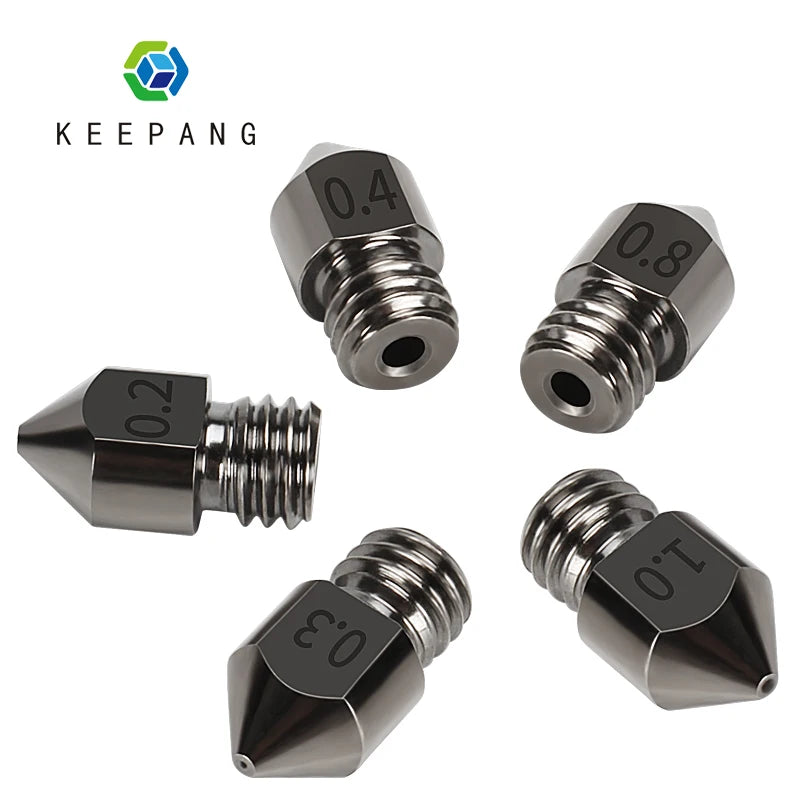 1/2/3Pcs Hardened Steel Nozzle 0.4mm 3D Printer MK8 Nozzles Tool High Temperature Wear Resistant for Makerbot Creality Ender 3