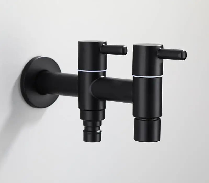 Washing machine faucet Bidet Faucet Stainless Steel Bathroom faucet tap Single Cold garden Faucet Black outdoor mixer Small Tap