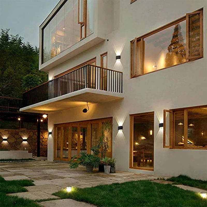 Nordic Wall Lamp Led Aluminum Outdoor Indoor Ip65 Up Down White Black Modern For Home Stairs Bedroom Bedside Bathroom Light