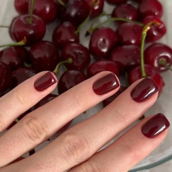 Wholesale 24 Pcs Short Round Nail Tips in Solid Color Simple Press on Nails Artificial Fingernails Candy False Nails 3100