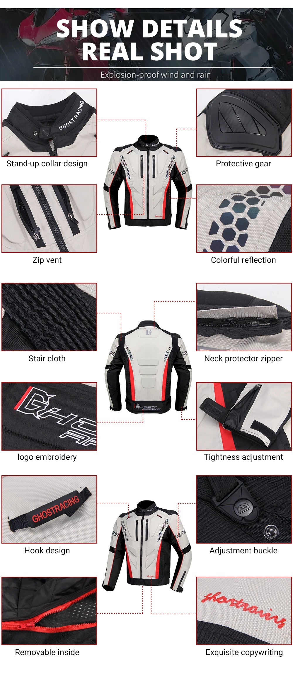 New Motorcycle Jacket Pants Suit Protective Gear Motorbike Riding Jacket Waterproof Windproof Motorcycle Pants Suit