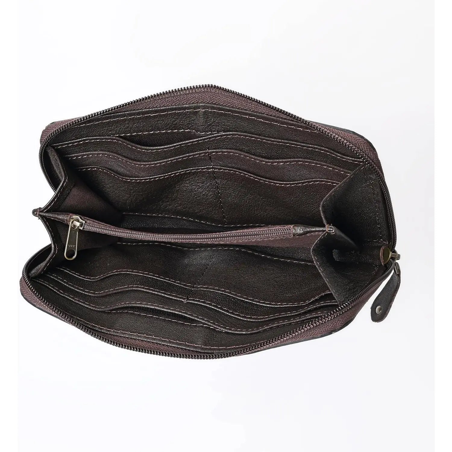 Luxury Hand Tooled Cowhide Leather Bifold Wallet for Women RFID Blocking Western Purse