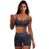 2024 Women Strap Camisole Vest + Shorts 2 Piece Set Running Leopard Printed Sports Stretch Hip Lift Fitness Yoga Wear Suits