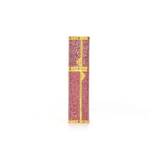 Hot Selling Luxury 5ml Mini Perfume Bottles High Quality Portable Leather Case with Refillable Pump Sprayer Metal Base