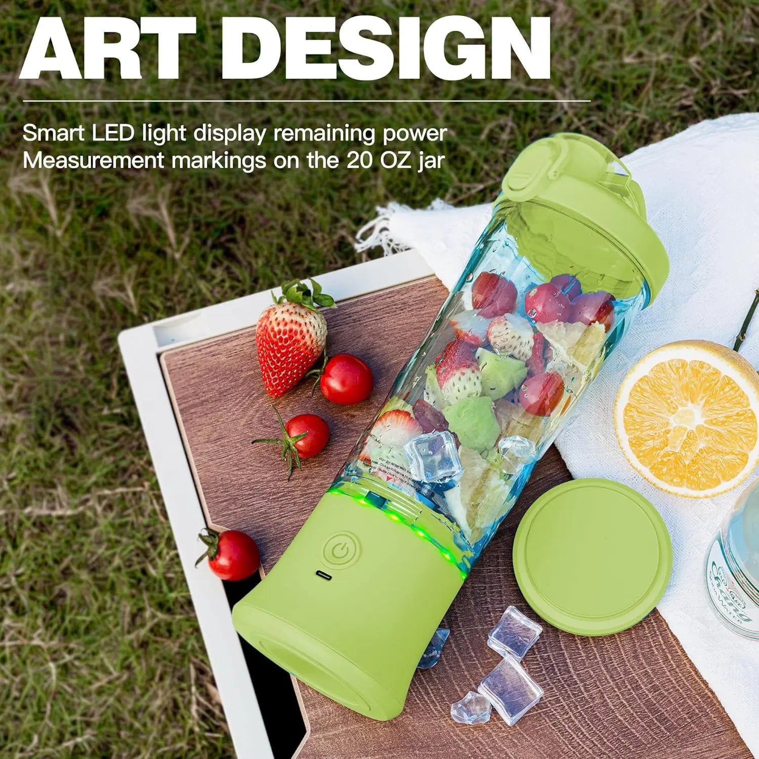 600ML Big Capacity Mini Blender Electric Rechargeable Waterproof Hand Blender Powder Juicer Portable Blender