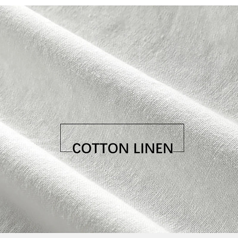 Men Cotton Linen Shirt Formal Retro Chinese Style Long Sleeve Mandarin Collar Casual Shirts Soft Comfort Clothing Plus Size 7XL