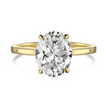 Luxury 925 Sterling Silver 18k Gold Oval Cubic Zirconia Diamond Ring Wedding Engagement Rings for Women Fine Jewelry Wholesale