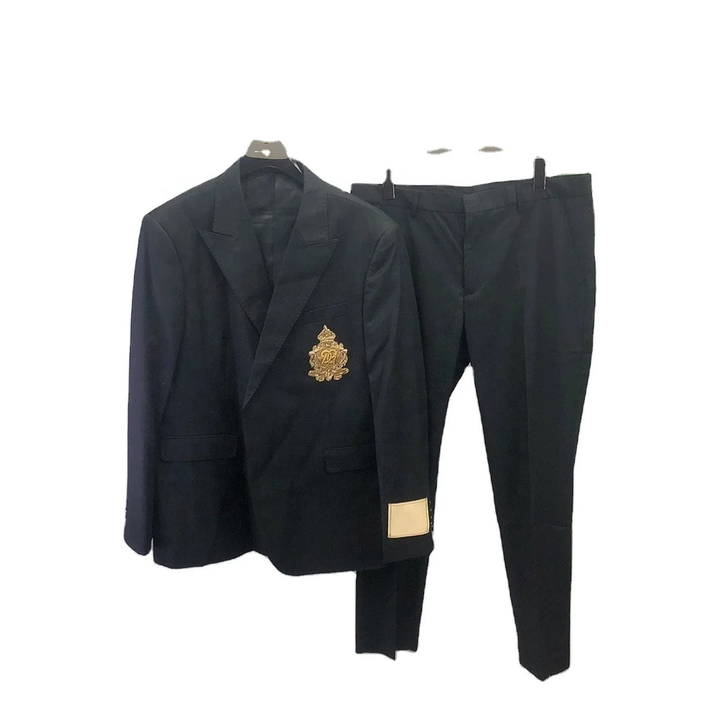 2024 Spring and Autumn New High Quality Fashion Men's Casual Suit Double Breasted Two Piece Set Men's Set